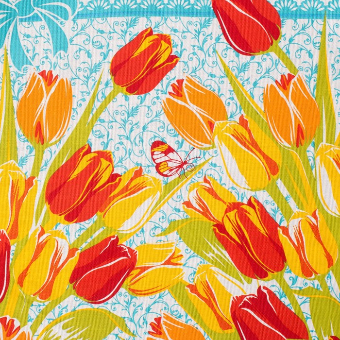 Фартук "Доляна" Тюльпаны, размер 60х70 см