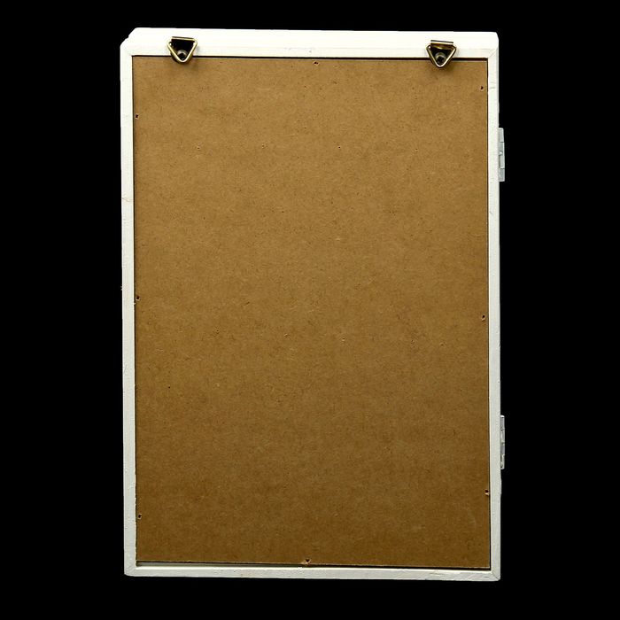 Ключница с часами "Карта с морскими узлами" белая