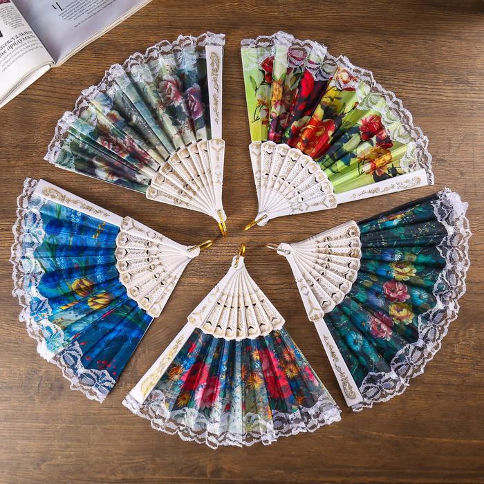 Веер "Цветочный сад", микс