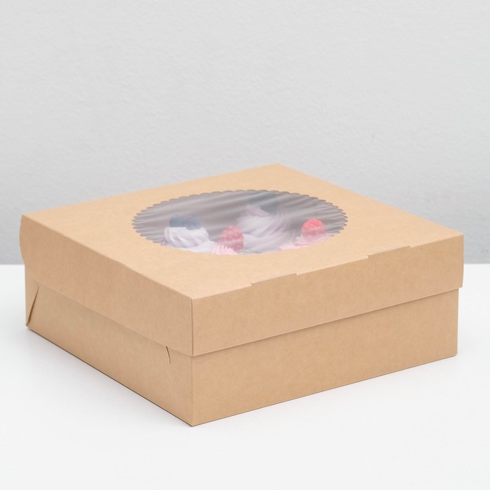 Упаковка для маффинов 25 х 25 х 10 см, на 9 шт