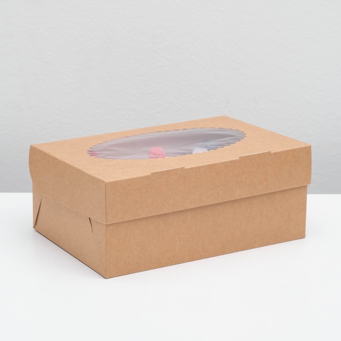 Упаковка для маффинов 25 х 17 х 10 см, на 6 шт