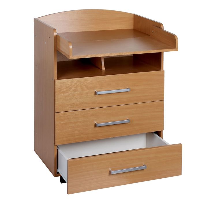 Комод детский пеленальный «Браво», 3 выдвижных ящика, цвет бук