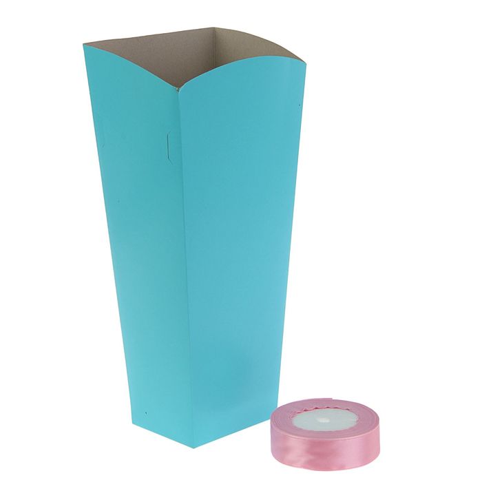 Пакет для цветов мятный, 32х15х13 см