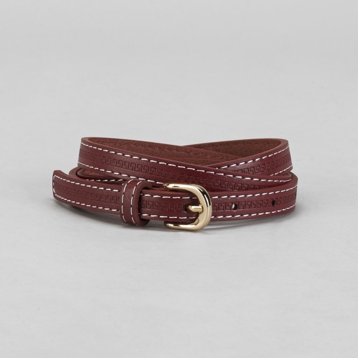 Ремень женский, пряжка под золото, ширина - 1,5см, красный