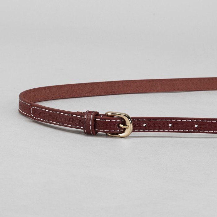 Ремень женский, пряжка под золото, ширина - 1,5см, красный