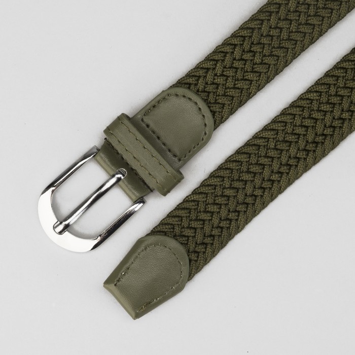 Ремень женский, пряжка под металл, ширина - 2,5см, зелёный