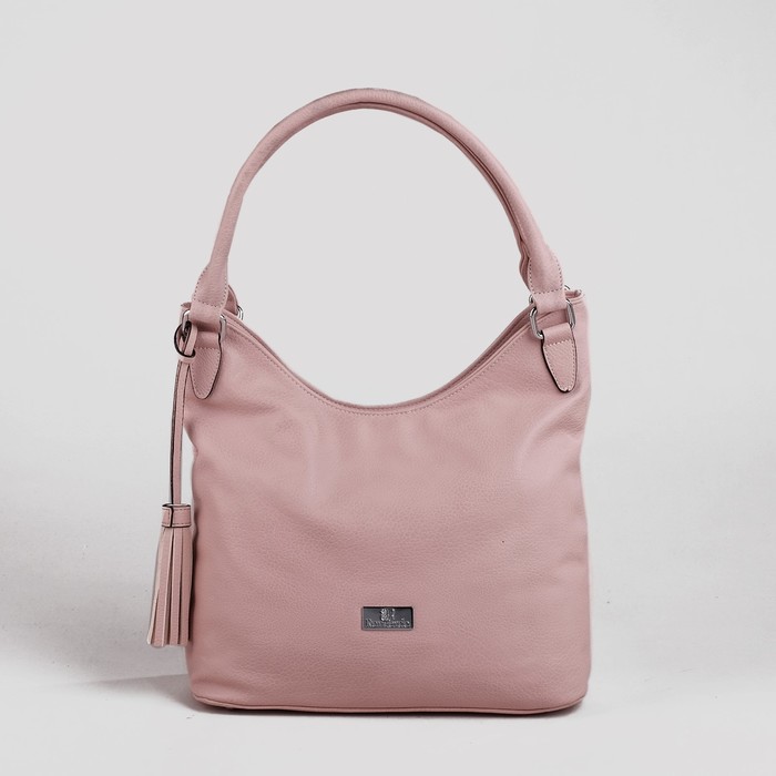 Сумка женская на молнии, 1 отдел с перегородкой, 1 наружный карман, розовая