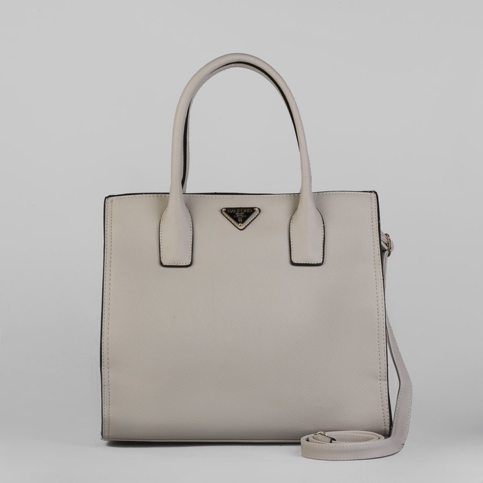 Сумка женская на молнии, 1 отдел, с расширением, 1 наружный карман, цвет серый