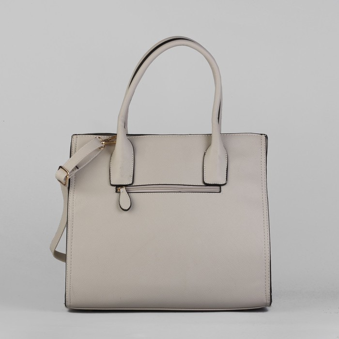 Сумка женская на молнии, 1 отдел, с расширением, 1 наружный карман, цвет серый