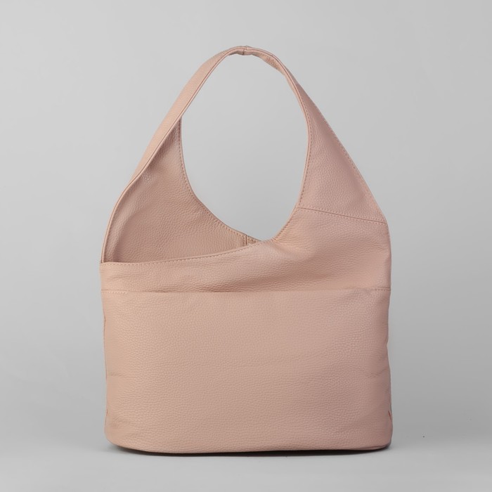 Сумка женская на молнии, 1 отдел с перегородкой, 1 наружный карман, бежевая