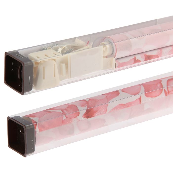 Ролет-штора 70х160 см "Лепестки", цвет розовый