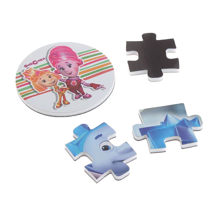 Пазлы магнитные мягкие «Фиксики. Нолик», в стакане