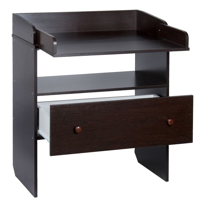 Комод детский пеленальный, 1 выдвижной ящик, цвет венге