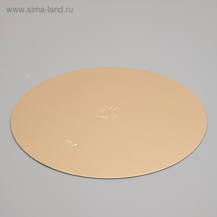 Подложка кондитерская, круглая, золото-жемчуг, 30 см, 1,5 мм
