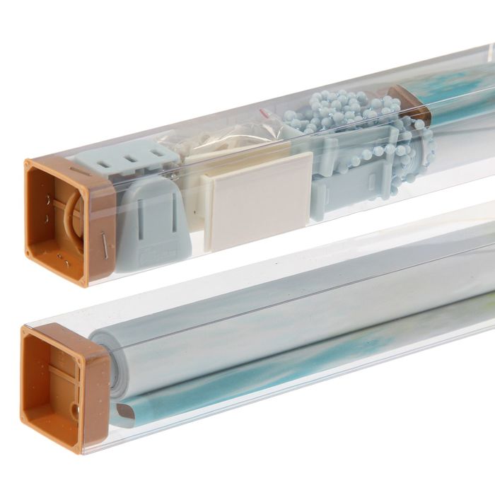 Штора-ролет 60х160 см "Орхидея", цвет голубой