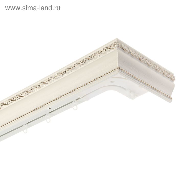 

Карниз трехрядный 320 см, цвет белый