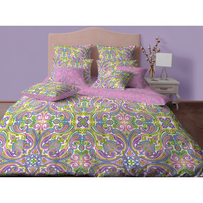 Постельное бельё "Анкара лаванда" 1,5сп., размер 156х220, 140х205, 70х70-2 шт., 142 г/м2