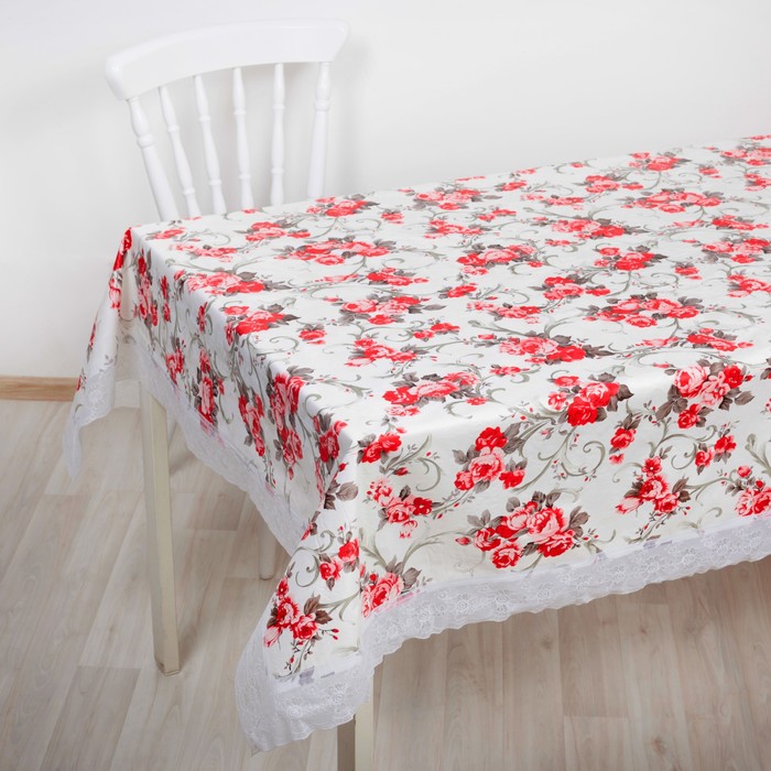 Клеенка столовая на нетканой основе (рулон 10 скатертей 137х183 см), 0,08 мм