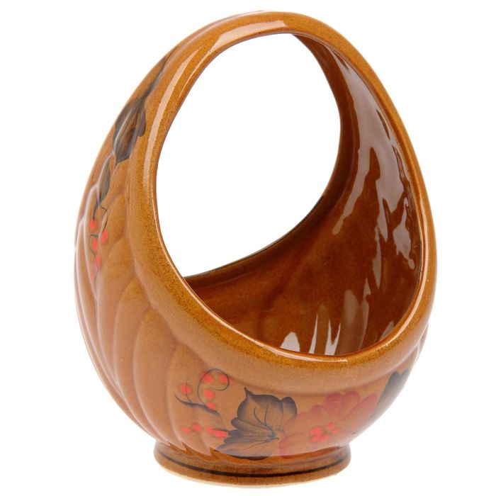 Конфетница "Корзинка" коричневая