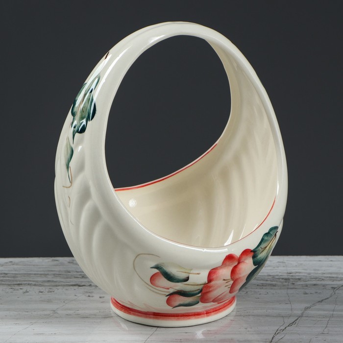 Конфетница "Корзинка" белая, цветная