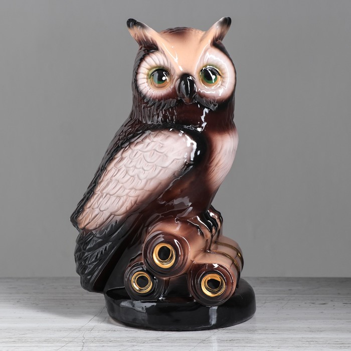 Копилка "Сова" глянец, бежевая