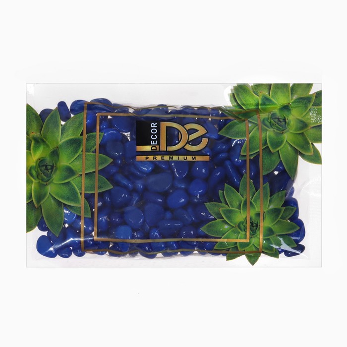 Галька для аквариума (5-10 мм), синяя, 350 г