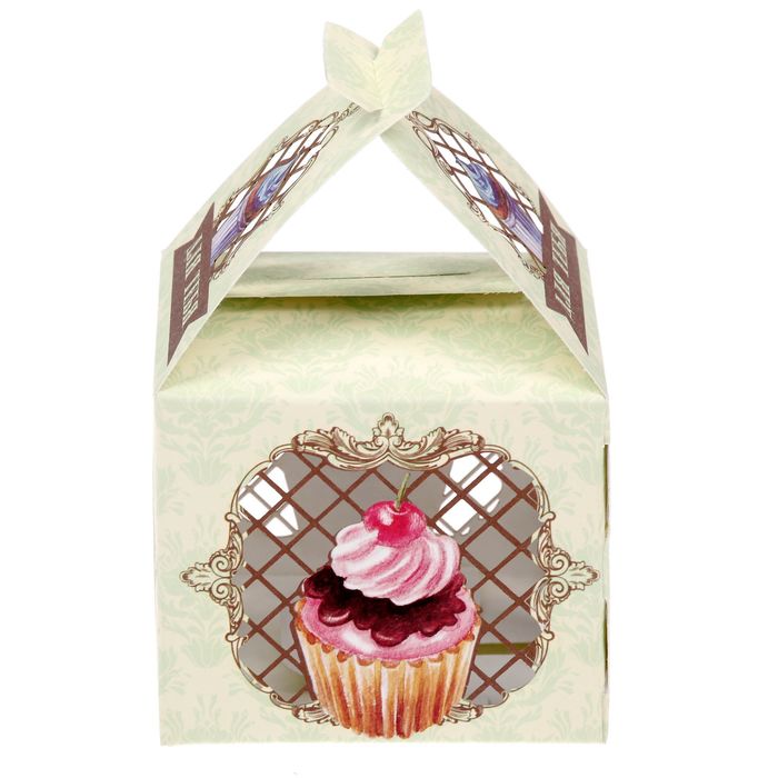 Коробка складная бонбоньерка "Сладкие мгновенья", 7 х 7 х 10 см
