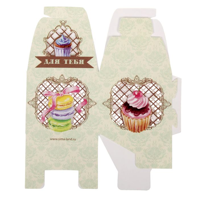 Коробка складная бонбоньерка "Сладкие мгновенья", 7 х 7 х 10 см