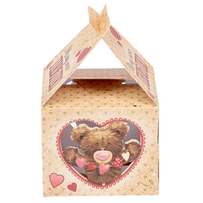 Коробка складная бонбоньерка "Тому, кого люблю", 7 х 7 х 10 см