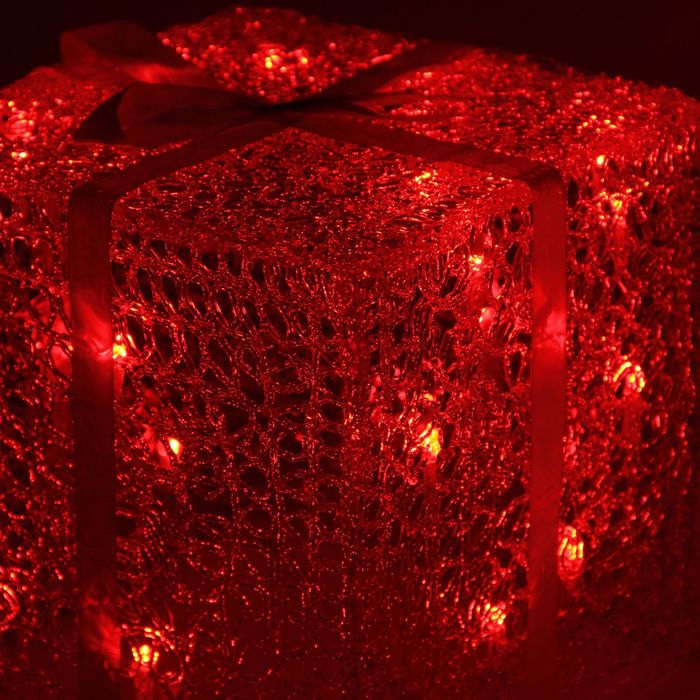 Фигура акрил. "Подарки" Кубы 15х20х25 см, 54 LED, 220V КРАСНЫЙ