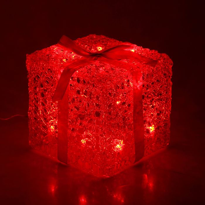 Фигура акрил. "Подарки" Кубы 15х20х25 см, 54 LED, 220V КРАСНЫЙ