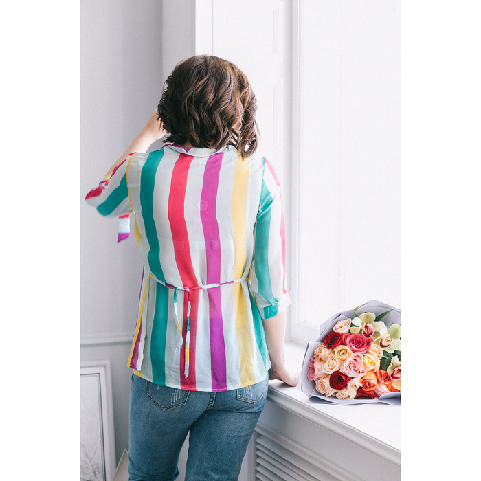 Блузка для беременных 2207, цвет в полоску, размер 48, рост 170