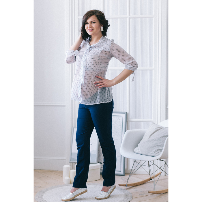 Блузка для беременных 2207, цвет в горох, размер 48, рост 170