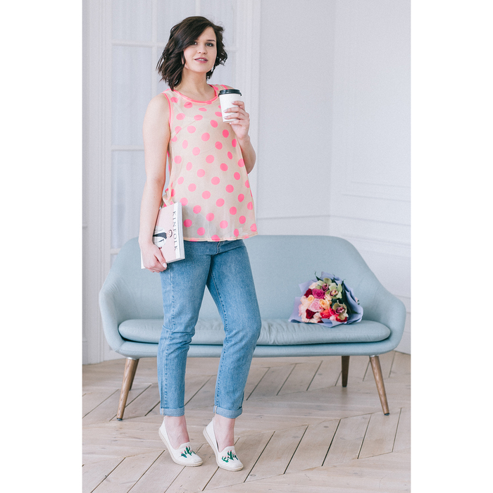 Блузка для беременных 2248, цвет розовый, размер 48, рост 170