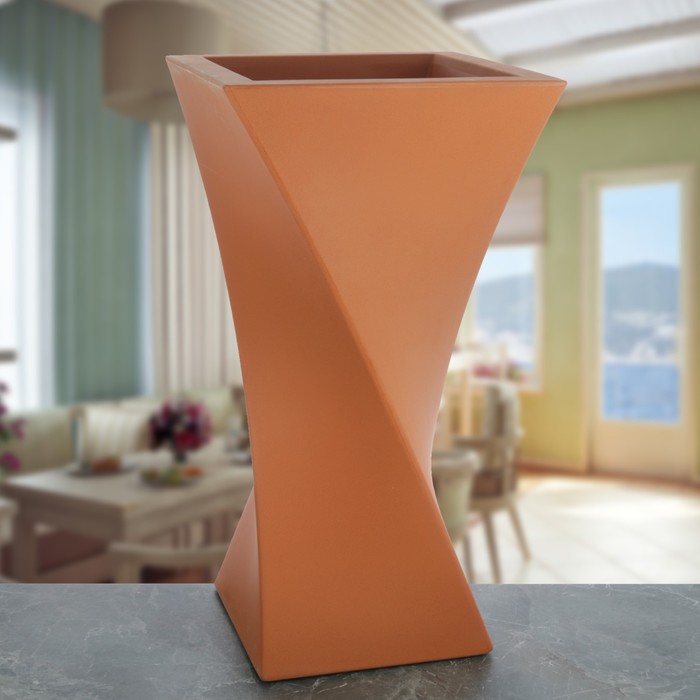 Ваза декоративная 35 л "Тюльпан", цвет терракотовый