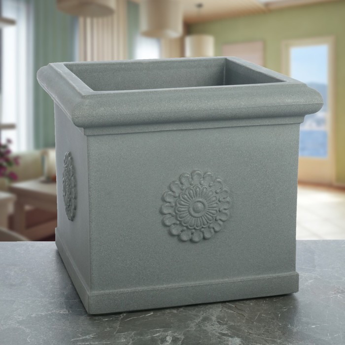 Ваза декоративная 30 л "Византия", цвет серебристый металлик