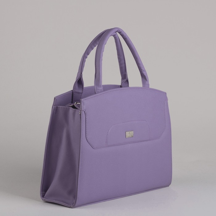 Сумка женская на молнии, 1 отдел, 2 наружных кармана, цвет сиреневый