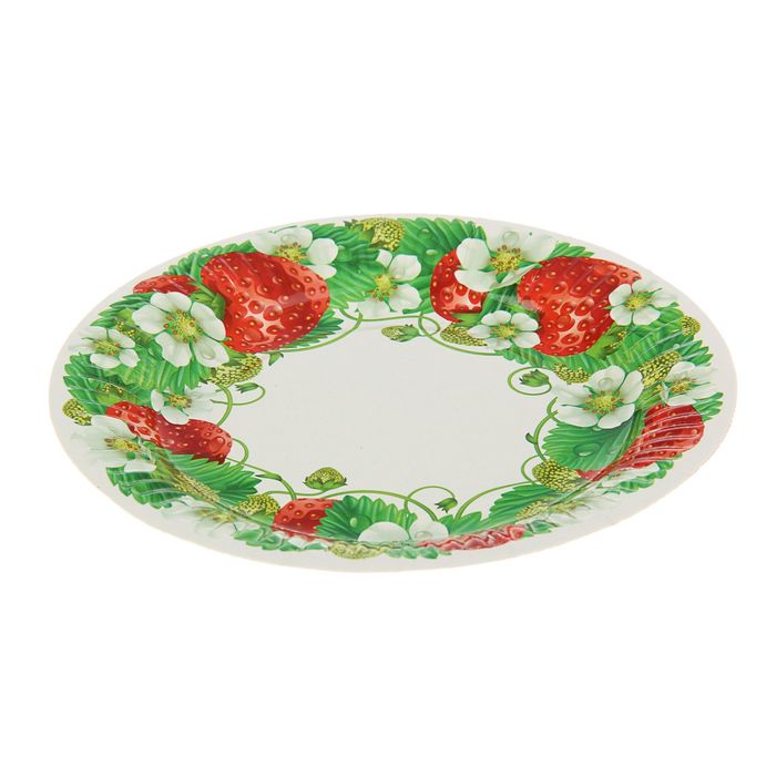 Тарелка с ламинацией "Клубника" 18 см