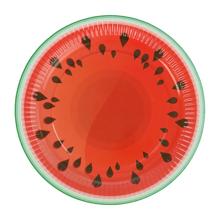 Тарелка с ламинацией "Арбуз" 23 см