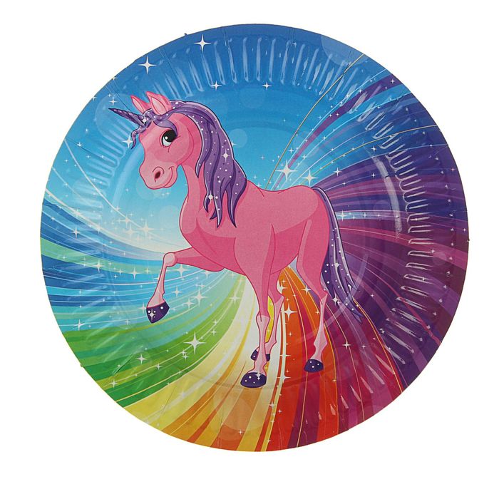 Тарелка с ламинацией "Единорог" 18 см