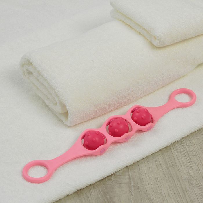 Массажёр универсальный "Три шарика", цвет розовый