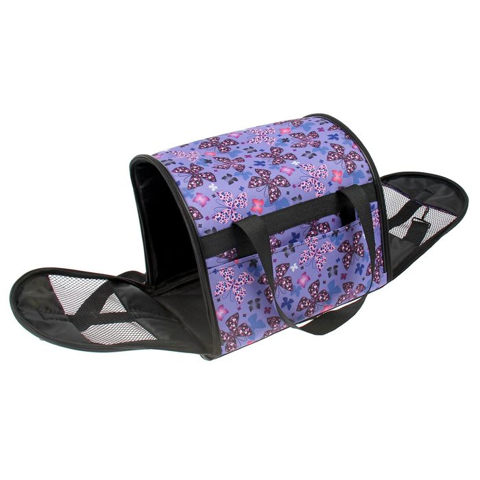 Сумка-переноска с карманом и сеткой, малая, 33 х 21 х 25 см микс цветов