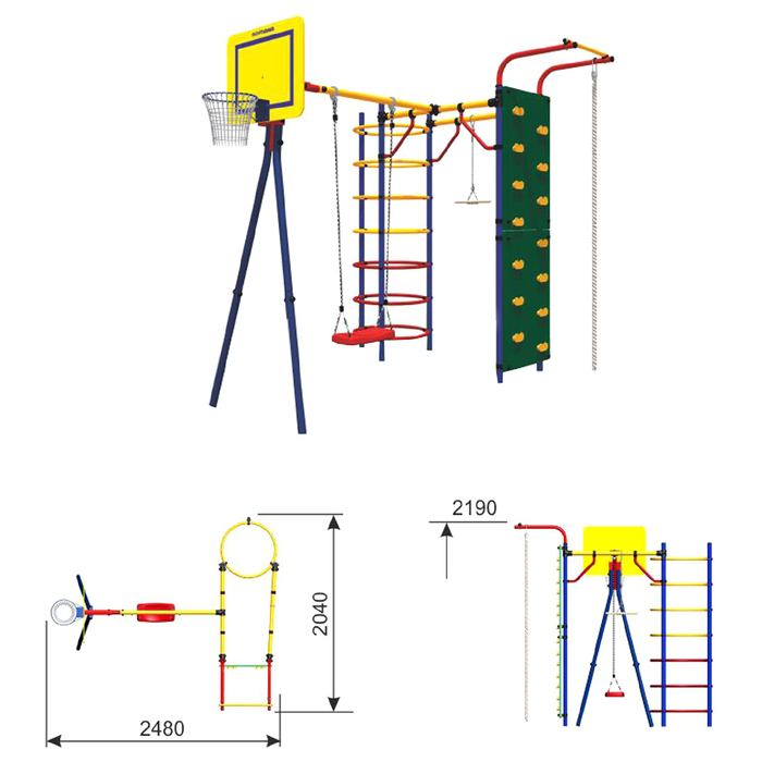 Детский спортивный уличный комплекс "Джунгли"