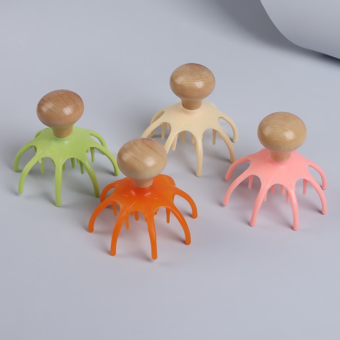 Массажёр универсальный с ручкой, цвет МИКС