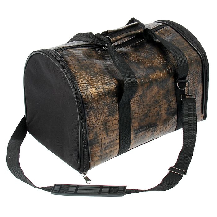 Сумка с жестким каркасом № 1 Рептилия, кожзам 43*15*24см