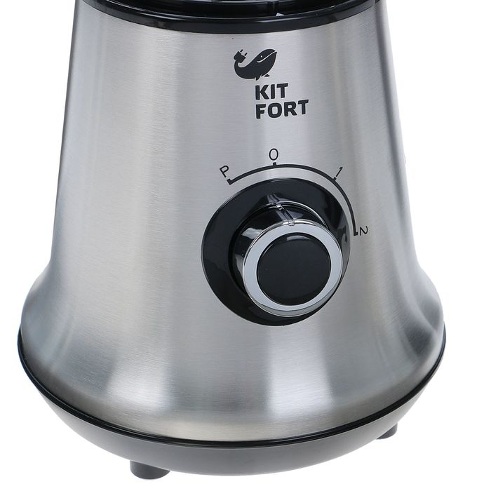 Блендер Kitfort KT-1307, 450 Вт, чаша 1 л, 2 скорости, серебристый