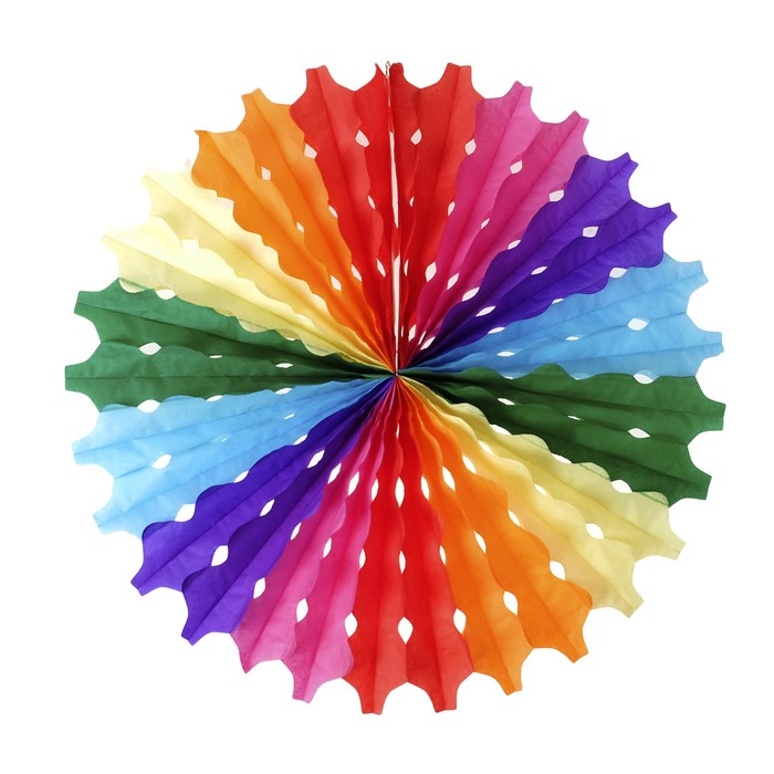 Подвески бумажные "Радуга", набор 2 шт., d=50 см