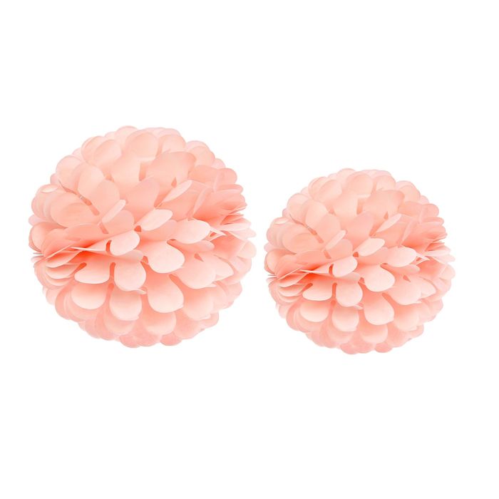 Подвески бумажные "Одуванчик", набор 2 шт., цвет розовый, d=30 см + 25 см