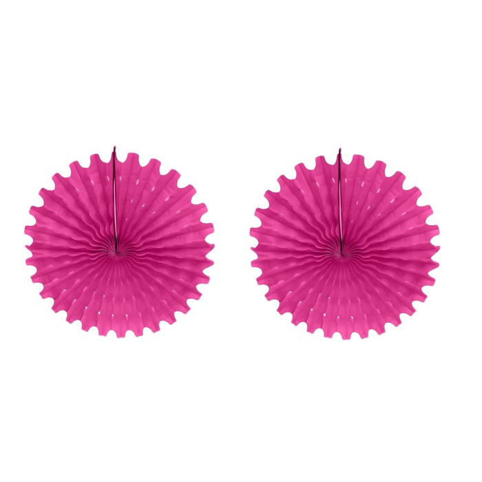 Подвески бумажные "Колёсико", набор 2 шт., цвет фуксии, d=50 см