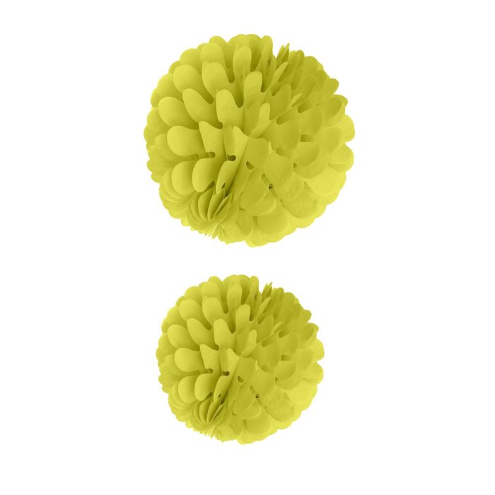 Подвески бумажные "Одуванчик", набор 2 шт., цвет жёлтый, d=30 см + 25 см